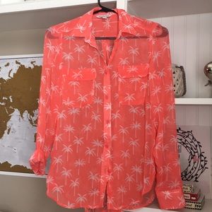 American Eagle outfitters small palm print shirt